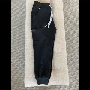 Figs Zamora Scrub Jogger Pants Black Sz Petite Medium